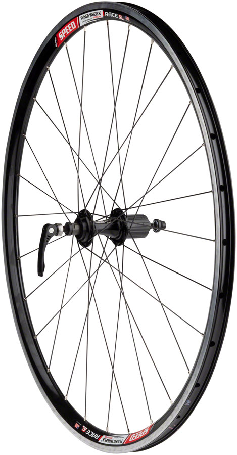 Sta-Tru Double Wall Rear Wheel - 700c, QR, 10 x 130mm, HG 10 MTN, Black, 19i