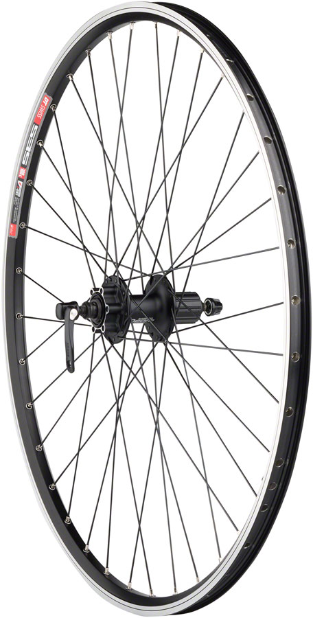 Quality Wheels TK535/Deore Rear Wheel - 700, QR x 135mm, 6-Bolt Disc, Rim Brake, HG 10, Black, Clincher