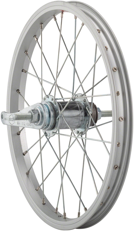 Sta-Tru Single Wall Rear Wheel - 16", 3/8" x 110mm, Coaster Brake, Freewheel, Silver, Clincher