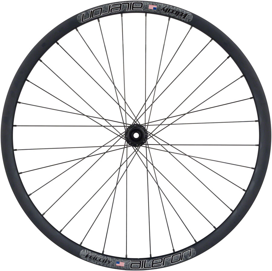 Quality Wheels Bear Pawls / Velocity Aileron Front Wheel - 700c, 12 x 100mm, Center-Lock, Black, 32H