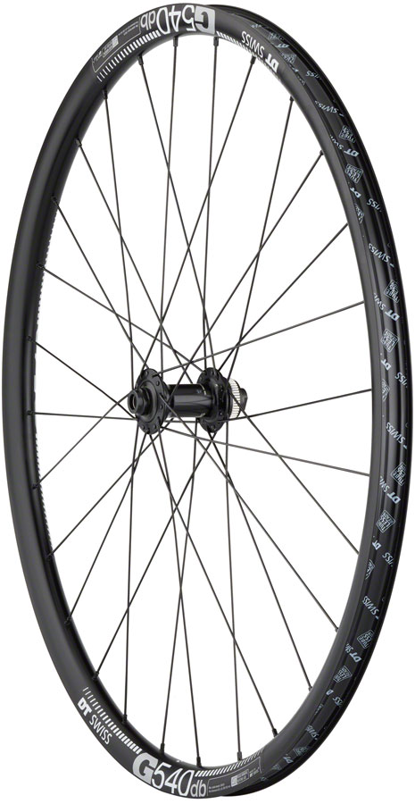 Quality Wheels Shimano Tiagra/DT G540 Front Wheel - 700c, 12 x 100mm, Center-Lock, Black, 28H