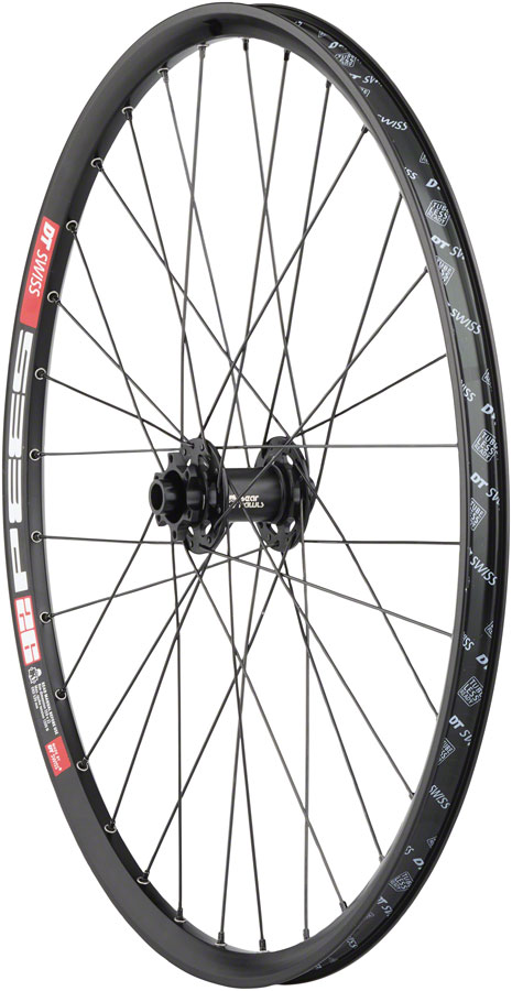 Quality Wheels Bear Pawls / DT Swiss E593 Front Wheel - 26", 15 x 100mm, 6-Bolt, Black, 32H