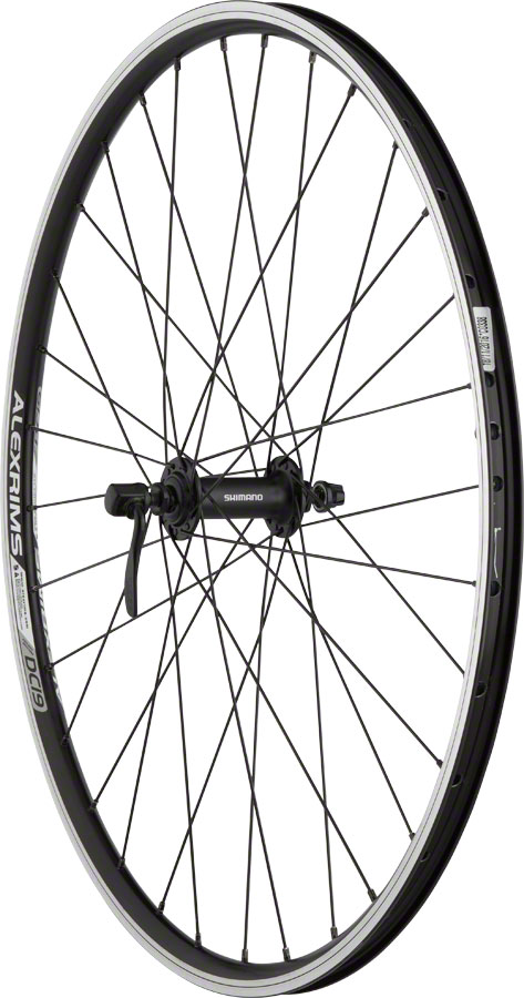 Quality Wheels Value Double Wall Series Front Wheel - 26", QR x 100mm, Rim Brake, Black, Clincher, 32H