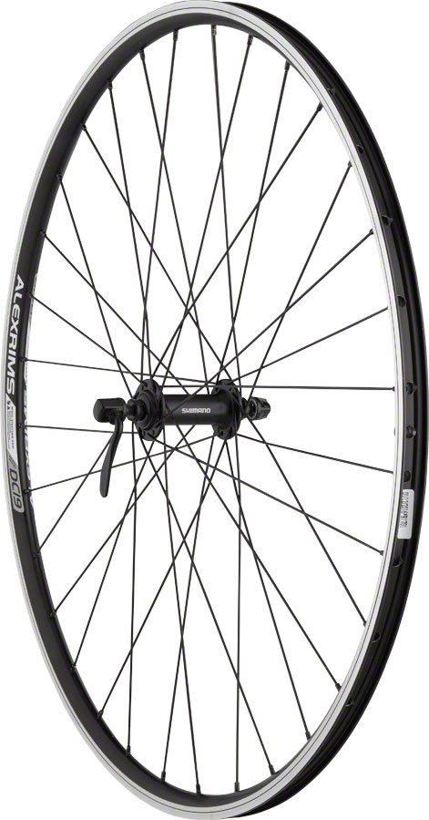 Quality Wheels Value Double Wall Series Front Wheel - 700, QR x 100mm, Rim Brake, Black, Clincher, 32H
