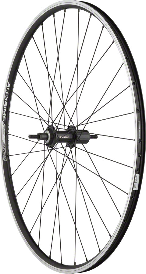 Quality Wheels Value Double Wall Series Rear Wheel - 700, 10 x 1 x 135mm, Rim Brake, HG 10, Black, Clincher, 32H