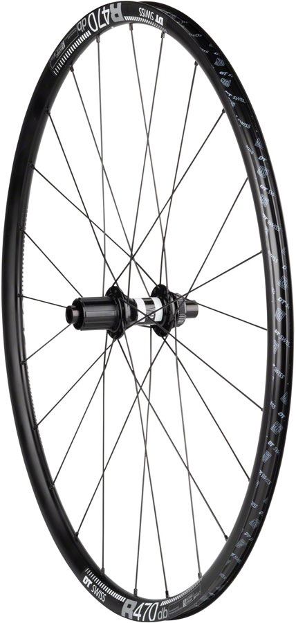 Quality Wheels DT 350/DT R470db Rear Wheel - 700, 12 x 142mm, Center-Lock, HG 11 MTN Road, Black, 24H