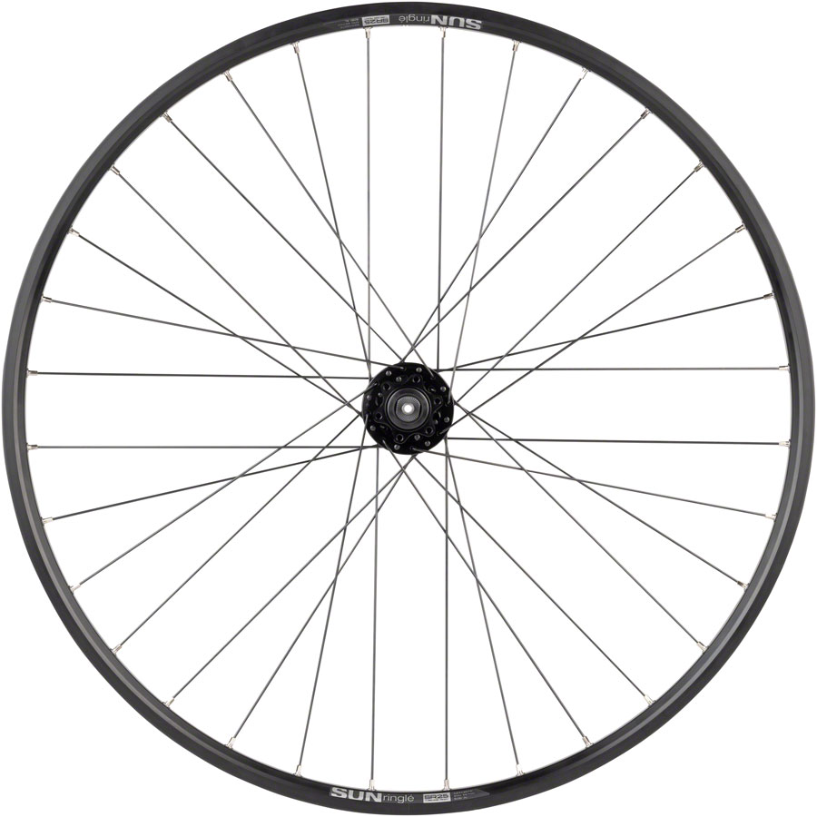 Quality Wheels Value Double Wall Series Disc Front Wheel - 27.5", QR x 100mm, 6-Bolt/Rim, Black, 32H