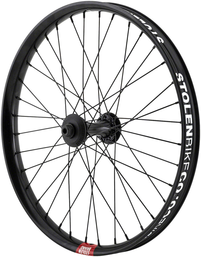 Stolen Rampage Pro Street Front Wheel - 20", 3/8" x 100mm, Brakeless, Black 
