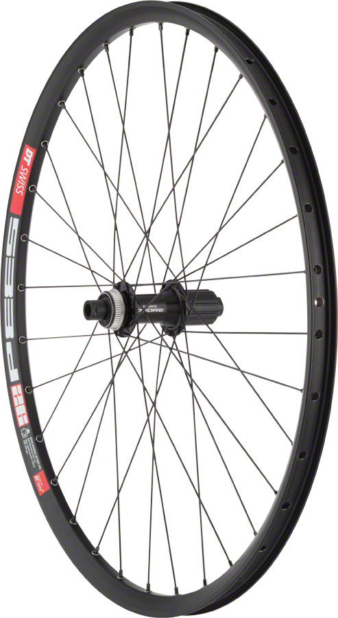 Quality Wheels Deore XT M756/DT 533d Rear Wheel - 26", QR x 135mm, 6-Bolt, HG 10, Black, 32H