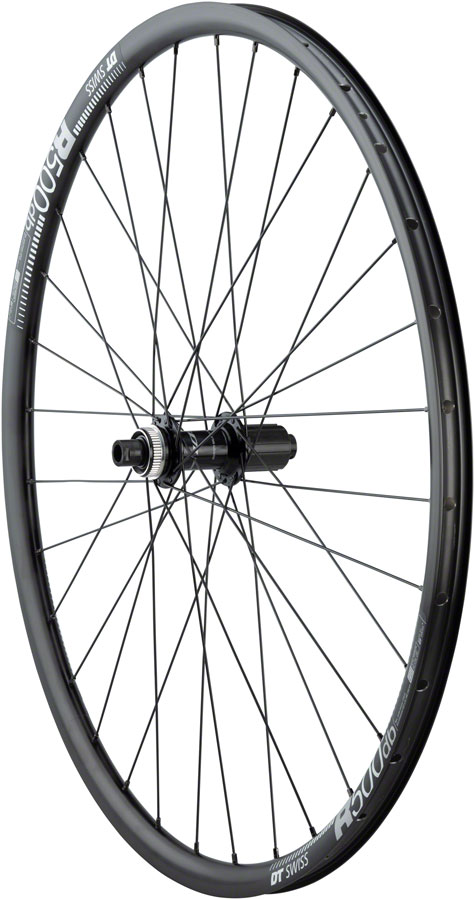 Quality Wheels 105/DT R500 Disc Rear Wheel - 700, 12 x 142mm, Center-Lock, HG 11, Black 