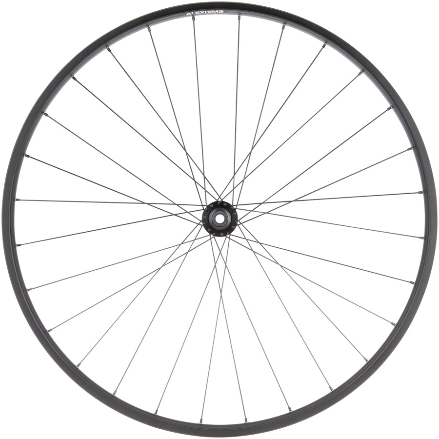 Quality Wheels Value Double Wall Series Disc Front Wheel - 700, 12 x 100mm, Center-Lock, Black, 28H