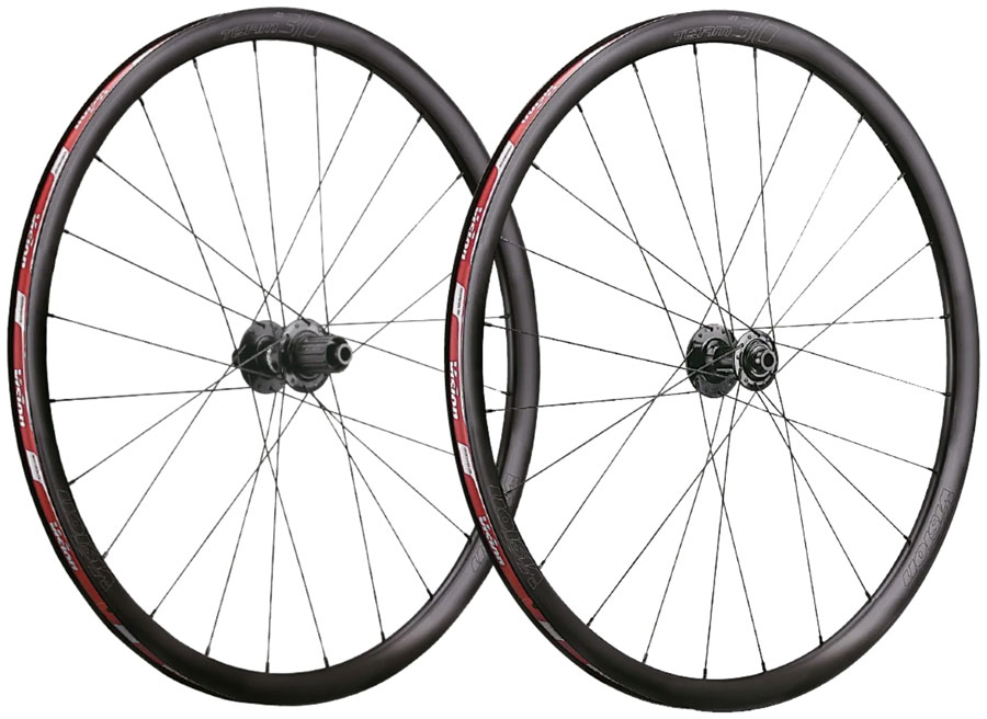 Vision Team i23 Aero Gravel Wheelset, 700c, 24H Front/Rear, Tubeless Ready, Centerlock Disc, TA12 HG11
