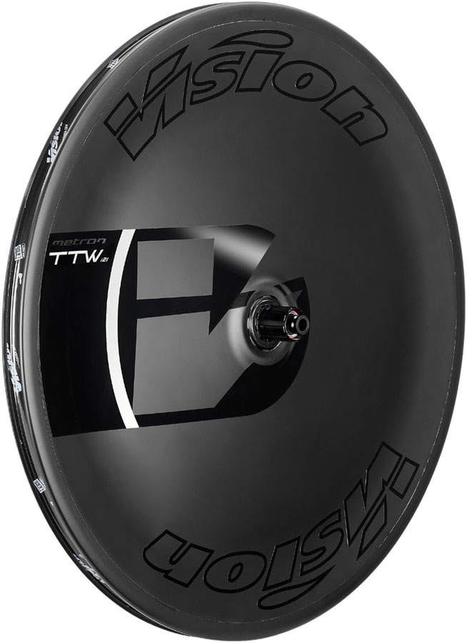 Vision Metron TTW Rear Wheel, Disc 700c, Carbon Aero Profile, Center Lock Rotor Mount, Shimano HG 11/12-Speed  Black