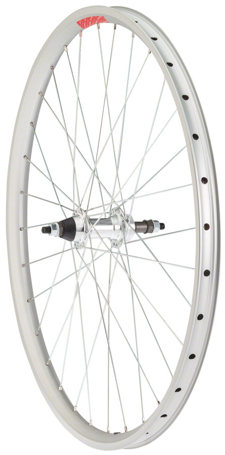 Sta-Tru Double Wall Rear Wheel - 24", Bolt-On, 3/8 x 135mm, Freewheel, Silver






