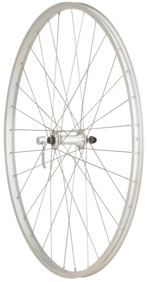 Quality Wheels Value Single Wall Series Front Wheel - 700, QR x 100mm, Rim Brake, Silver, Clincher, 36H