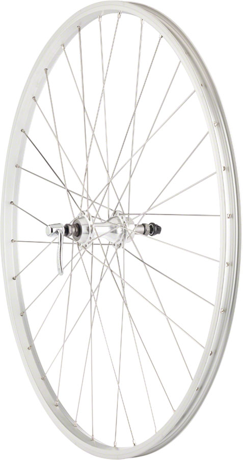 Quality Wheels Value Single Wall Series Rear Wheel - 700, QR x 130mm, Rim Brake, Freewheel, Silver, Clincher, 36H
