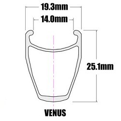 SunRingle Venus 700c 24h Rim - Silver Polish