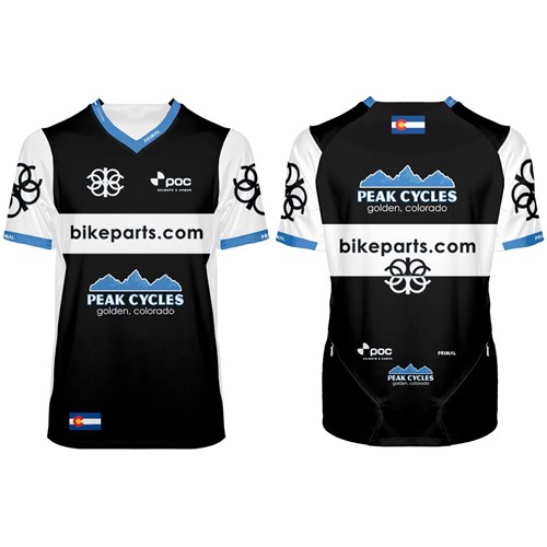 Peak Cycles / Bikeparts.com Enduro Mountain Bike Jersey, Black, XL