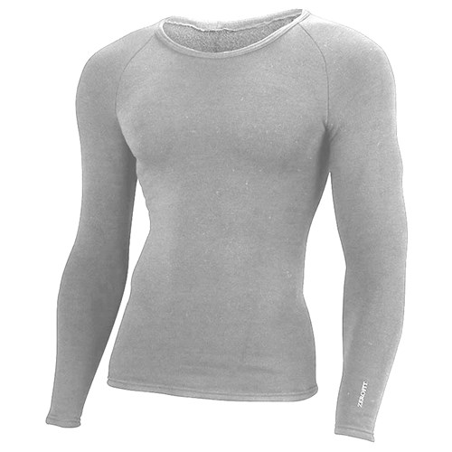 ZeroFit Heatrub Ultimate, Heavyweight Baselayer, Crew Top, Grey, XL