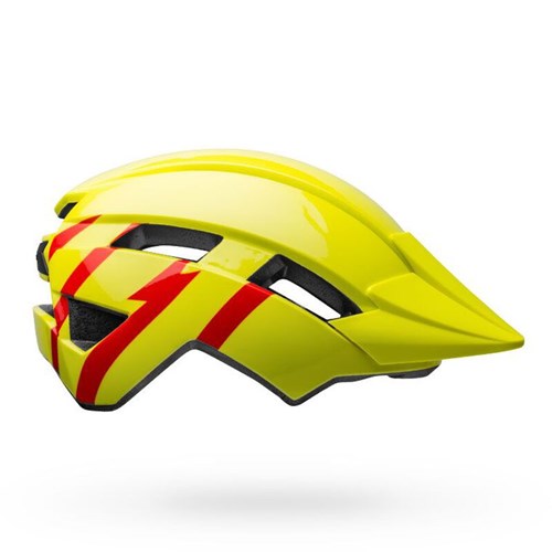 bell sidetrack bike helmet 50 57cm Bell Sidetrack II Youth Bike Helmet - Strike Gloss Hi-Viz/Red - UY (50-57 cm)