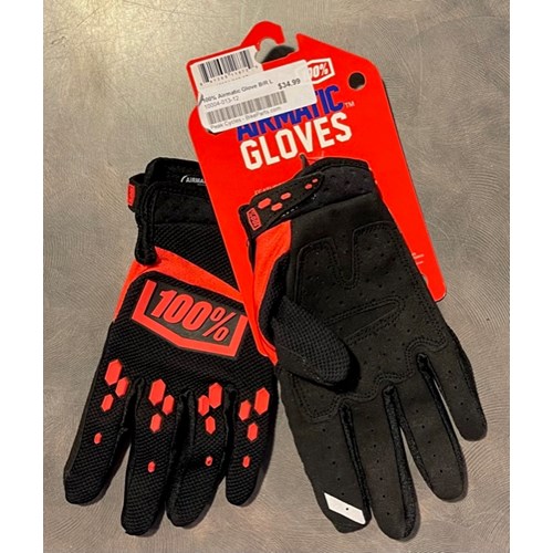 100% Airmatic Glove BLK/RED LG